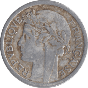 1946 1 FRANC FRANCE - SILVER WORLD COINS - Cambridgeshire Coins