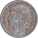 1946 1 FRANC FRANCE - SILVER WORLD COINS - Cambridgeshire Coins