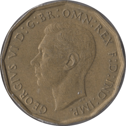 1946 BRASS THREEPENCE ( AUNC ) - Threepence - Cambridgeshire Coins