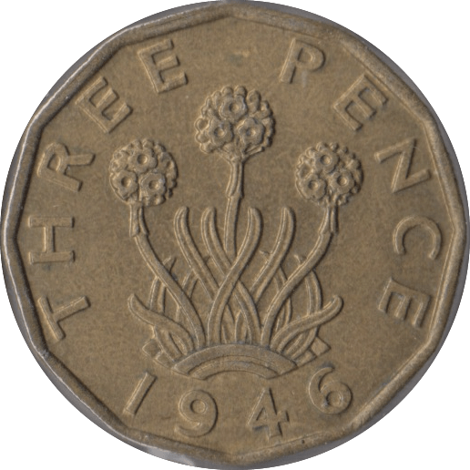1946 BRASS THREEPENCE ( AUNC ) - Threepence - Cambridgeshire Coins