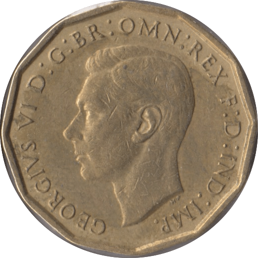 1946 BRASS THREEPENCE ( AUNC ) - Threepence - Cambridgeshire Coins