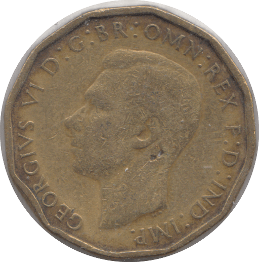 1946 BRASS THREEPENCE ( FAIR ) 2 - Threepence - Cambridgeshire Coins