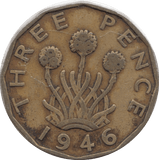 1946 BRASS THREEPENCE ( GF ) 3 - Threepence - Cambridgeshire Coins
