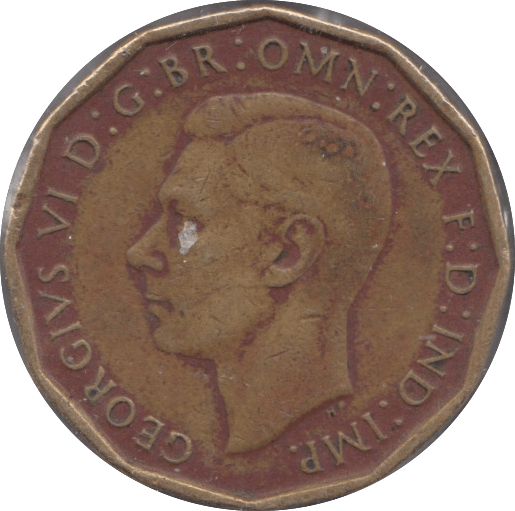 1946 BRASS THREEPENCE ( GVF ) 8 - Threepence - Cambridgeshire Coins