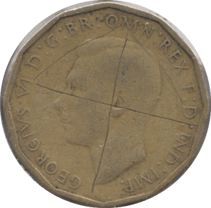 1946 BRASS THREEPENCE ( NF ) 2 - Threepence - Cambridgeshire Coins
