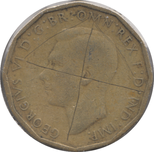 1946 BRASS THREEPENCE ( NF ) 2 - Threepence - Cambridgeshire Coins