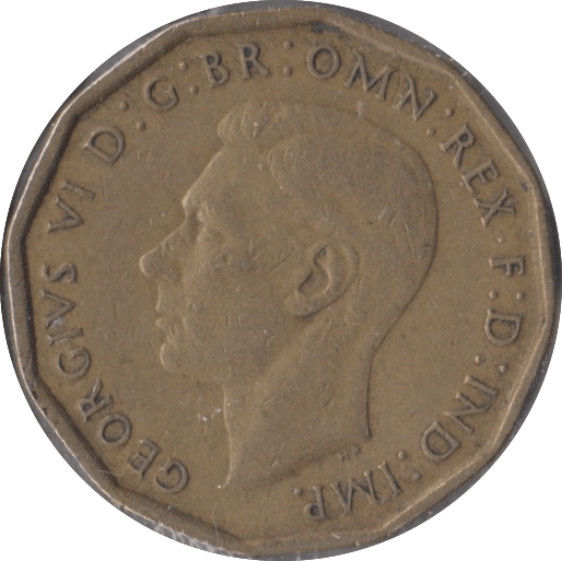 1946 BRASS THREEPENCE ( VF ) 26 - Threepence - Cambridgeshire Coins