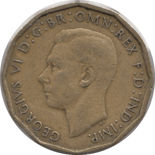 1946 BRASS THREEPENCE ( VF ) 3 - Threepence - Cambridgeshire Coins