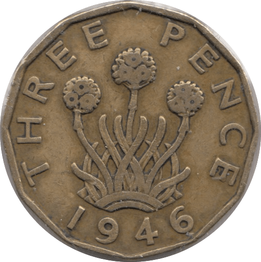 1946 BRASS THREEPENCE ( VF ) 3 - Threepence - Cambridgeshire Coins