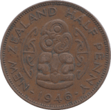 1946 HALFPENNY NEW ZEALAND - WORLD COINS - Cambridgeshire Coins
