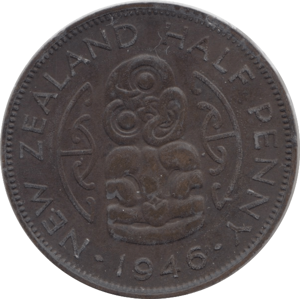 1946 HALFPENNY NEW ZEALAND - WORLD COINS - Cambridgeshire Coins