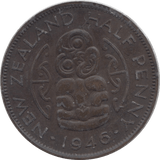 1946 HALFPENNY NEW ZEALAND - WORLD COINS - Cambridgeshire Coins