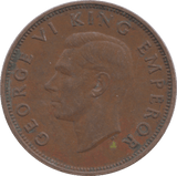 1946 HALFPENNY NEW ZEALAND - WORLD COINS - Cambridgeshire Coins