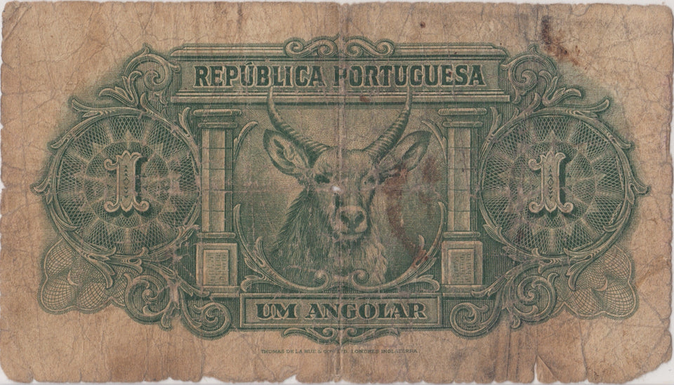 1946 ONE ANGOLAR PORTUGAL BANKNOTE REF 1579 - World Banknotes - Cambridgeshire Coins