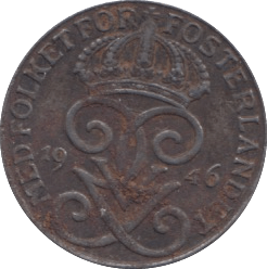 1946 ONE ORE SWEDEN - WORLD COINS - Cambridgeshire Coins