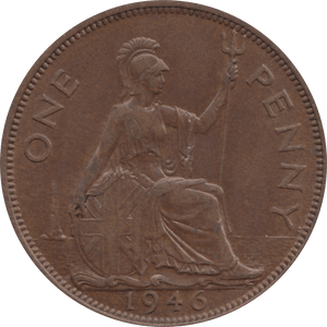1946 PENNY 1 ( AUNC ) 47 - Penny - Cambridgeshire Coins