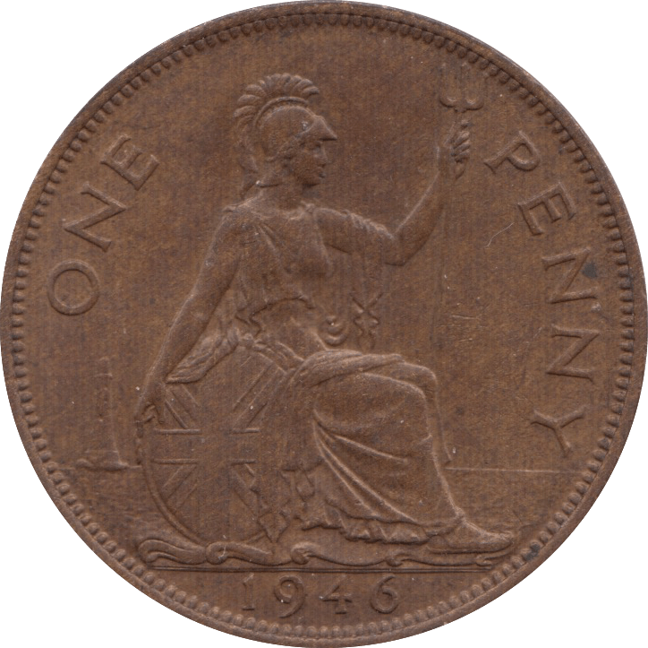 1946 PENNY ( UNC ) 4 - Penny - Cambridgeshire Coins