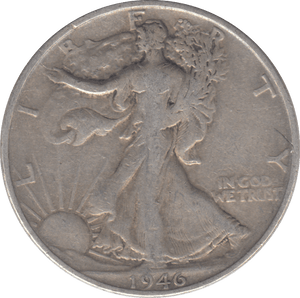 1946 SILVER HALF DOLLAR USA - SILVER WORLD COINS - Cambridgeshire Coins