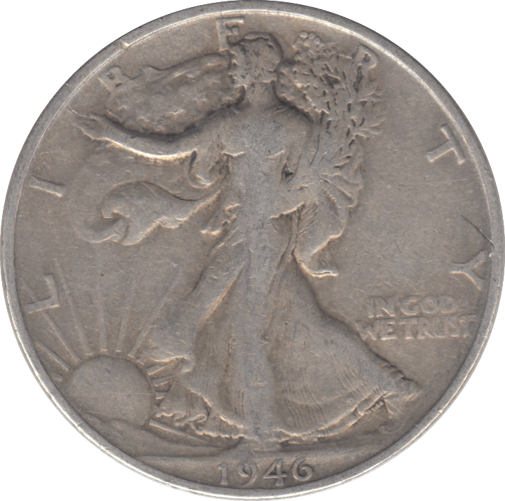 1946 SILVER HALF DOLLAR USA - SILVER WORLD COINS - Cambridgeshire Coins
