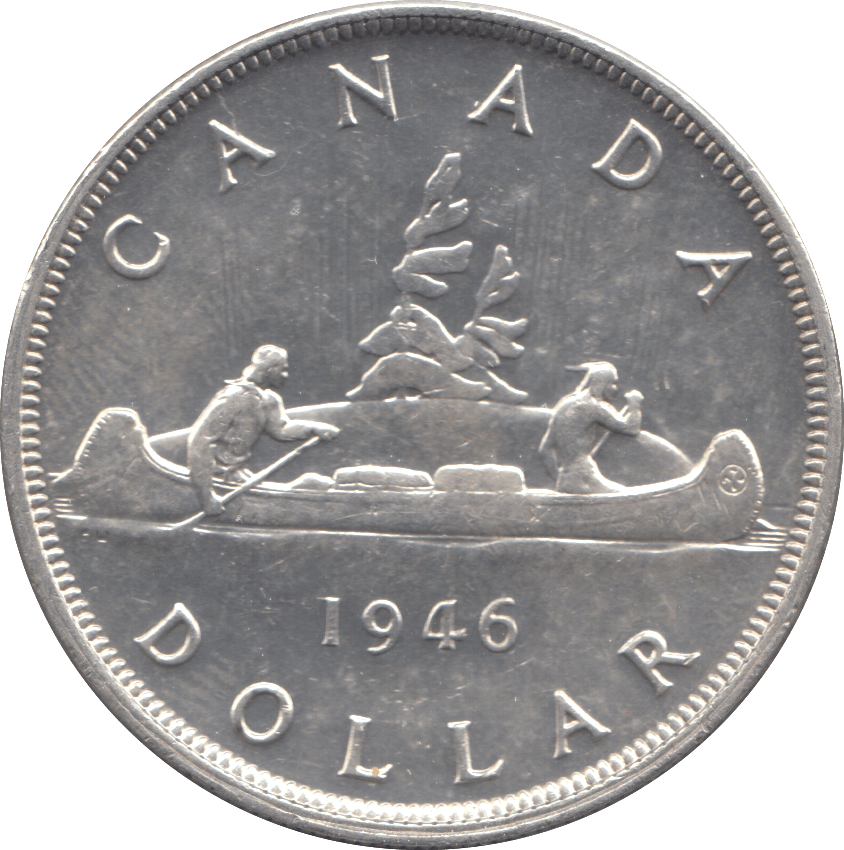 1946 SILVER ONE DOLLAR CANADA - WORLD SILVER COINS - Cambridgeshire Coins
