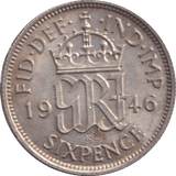 1946 SIXPENCE ( UNC ) - Sixpence - Cambridgeshire Coins