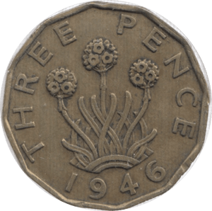 1946 THREEPENCE ( EF ) 3 - Threepence - Cambridgeshire Coins
