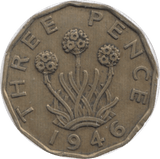 1946 THREEPENCE ( EF ) 3 - Threepence - Cambridgeshire Coins