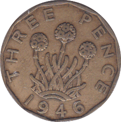 1946 THREEPENCE ( F ) - Threepence - Cambridgeshire Coins