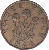 1946 THREEPENCE ( F ) - Threepence - Cambridgeshire Coins