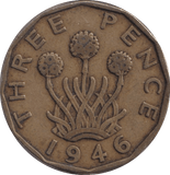 1946 THREEPENCE ( FINE ) 11 - Threepence - Cambridgeshire Coins