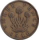 1946 THREEPENCE ( FINE ) 12 - Threepence - Cambridgeshire Coins