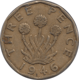 1946 THREEPENCE ( FINE ) 3 - Threepence - Cambridgeshire Coins