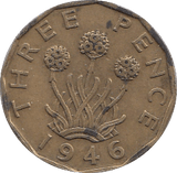 1946 THREEPENCE ( GF ) D - Threepence - Cambridgeshire Coins