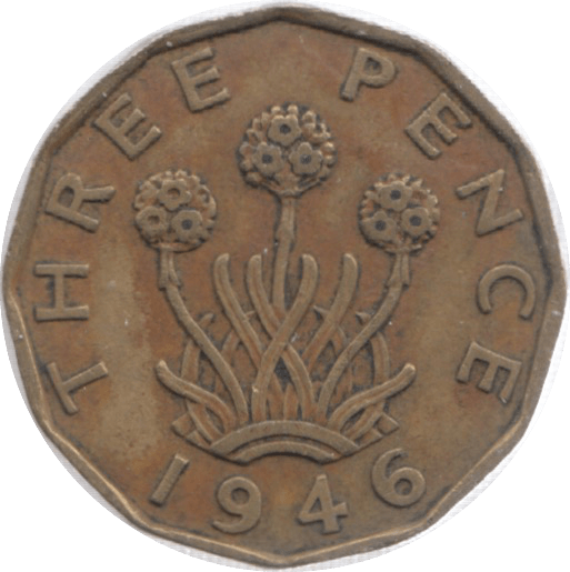 1946 THREEPENCE ( GVF ) 23 - Threepence - Cambridgeshire Coins