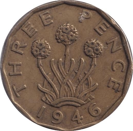 1946 THREEPENCE ( GVF ) 2 - Threepence - Cambridgeshire Coins