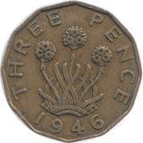 1946 THREEPENCE ( GVF ) 3 - Threepence - Cambridgeshire Coins