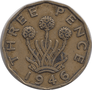 1946 THREEPENCE ( GVF ) A - Threepence - Cambridgeshire Coins