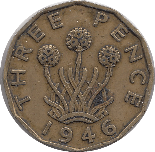 1946 THREEPENCE ( GVF ) A - Threepence - Cambridgeshire Coins
