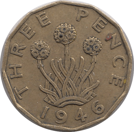 1946 THREEPENCE ( GVF ) C - Threepence - Cambridgeshire Coins
