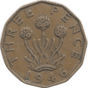 1946 THREEPENCE ( VF ) 21 - Threepence - Cambridgeshire Coins