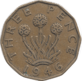 1946 THREEPENCE ( VF ) 21 - Threepence - Cambridgeshire Coins