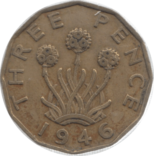 1946 THREEPENCE ( VF ) 25 - Threepence - Cambridgeshire Coins