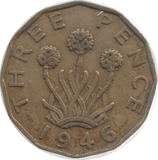 1946 THREEPENCE ( VF ) 25 - Threepence - Cambridgeshire Coins