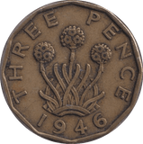 1946 THREEPENCE ( VF ) 9 - Threepence - Cambridgeshire Coins