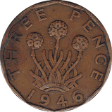 1946 THREEPENCE ( VF ) B - Threepence - Cambridgeshire Coins