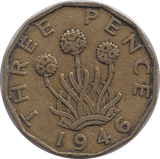 1946 THREEPENCE ( VF ) C - Threepence - Cambridgeshire Coins