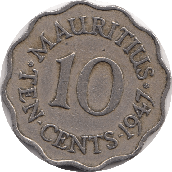 1947 10 CENTS MAURITIUS - WORLD COINS - Cambridgeshire Coins