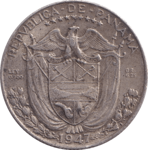 1947 1/10 BALBOA PANAMA - WORLD COINS - Cambridgeshire Coins