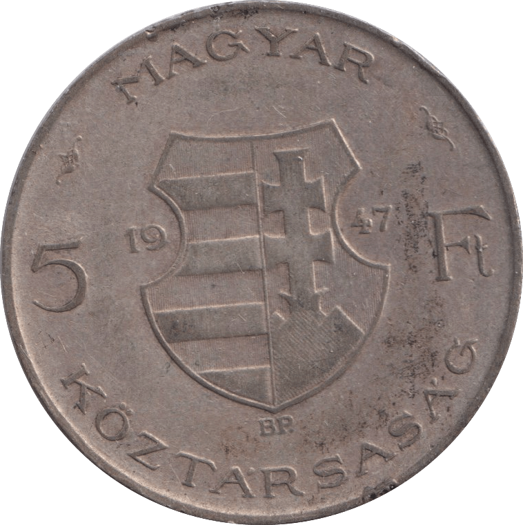 1947 5 FLORINT HUNGARY - WORLD COINS - Cambridgeshire Coins