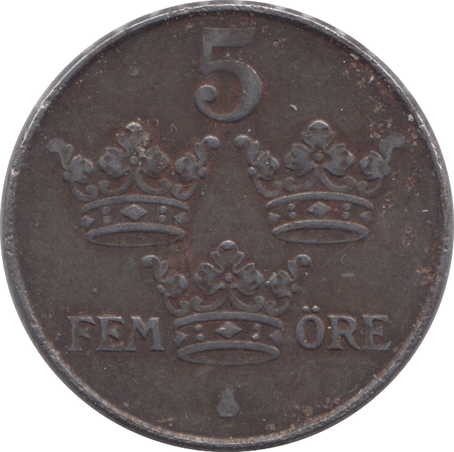 1947 5 ORE SWEDEN - WORLD COINS - Cambridgeshire Coins